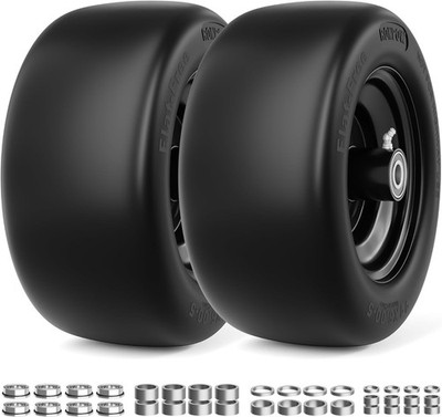 11x6.00-5 Flat Free Lawn Mower Tire and Wheel, 11x6x5 Solid Front Tires for Zero