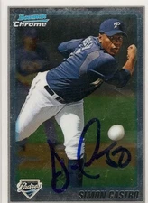 San Diego Padres SIMON CASTRO Signed Chrome Card