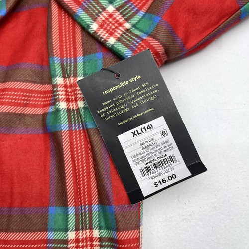 Art Class Red Multicolored Plaid Pajama Set Youth Kids Size XL New Defect - Picture 5 of 12