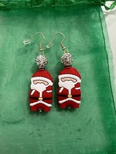 Christmas Santa pierced Earrings 