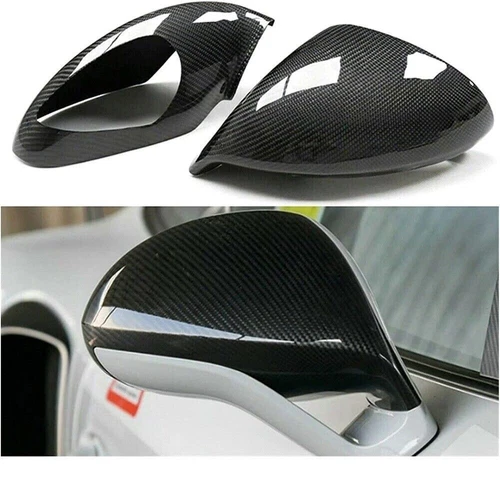 2X Carbon Fiber Car Side Mirror Cover For Porsche 911 991 991.2 GT2 GT3 2015-18