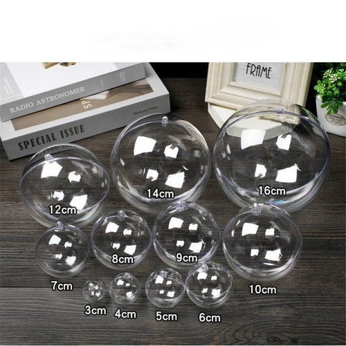 Bolas de Navidad Rellenables Plástico Transparente Árbol de Navidad Adorno Bolas Esfera Hágalo Usted Mismo - Imagen 16 de 20