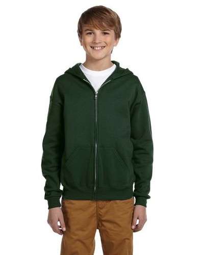 Jerzees Youth 8 oz. NuBlend Fleece Full-Zip Hooded Sweatshirt 993B - US SELLER - Picture 3 of 7