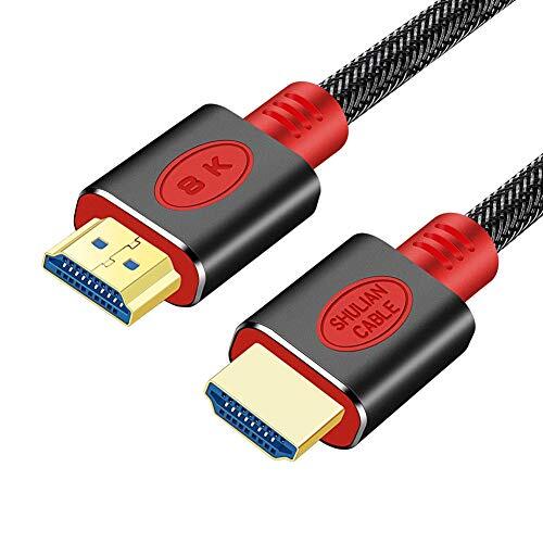 SHULIANCABLE Cavo HDMI 2.1 Cavo HDMI 8K Altissima Velocità 48Gbps Supporta 8K...