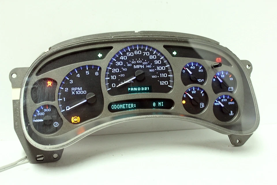 03 04 Silverado Yukon Denali painel de instrumentos com atualização de LED AZUL US$ 50 DE VOLTA - Imagem 2 de 4