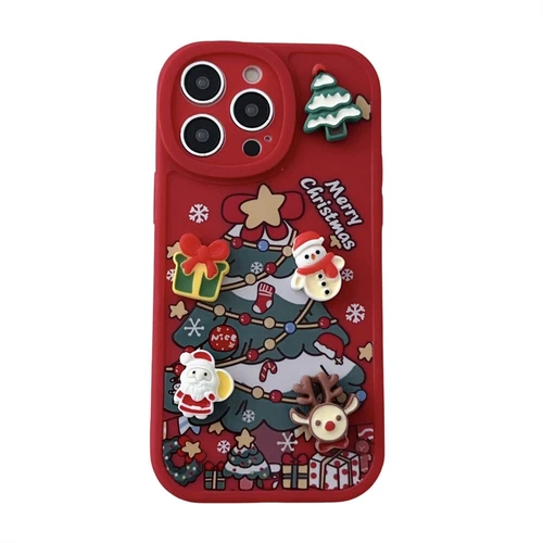 Custodia telefono 3D bella natalizia per Apple iPhone 7 8 X 11 12 13 14 15 16 - Foto 25 di 37
