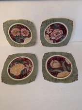 (4) Certified International Floral Tapestry Pamela Gladding Salad Plate 8.5" VGC