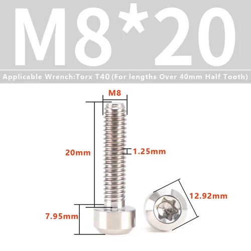 M4M5M6M8M10 Titanium Bolts Taper Cone Socket Head Motorcycle Modification Screws - Picture 195 of 205