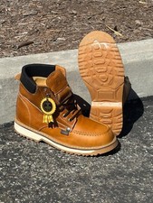 MEN'S WORK BOOTS MOC TOE GENUINE LEATHER LACE UP SOFT TOE BOTAS TRABAJO