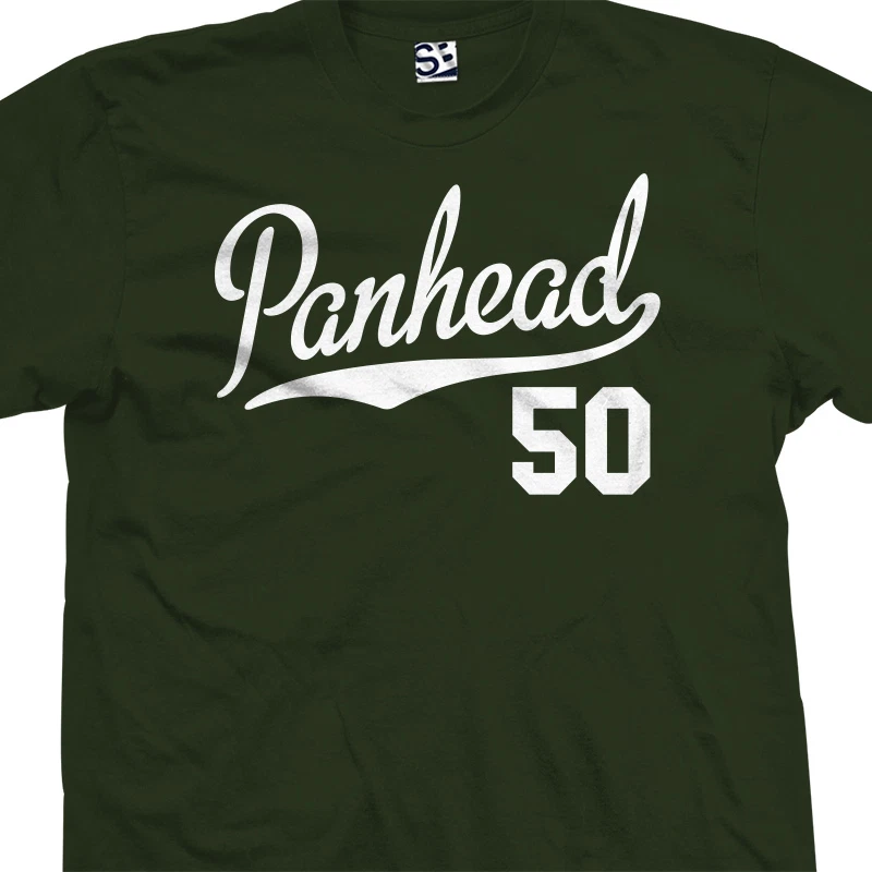 Panhead 50 Script T-Shirt | 1950 FLH Chopper Bobber Biker Motorcycle Jersey Tee