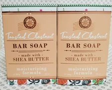 Home & Body Company Soap with Shea Butter Toasted Chestnut 2 Bars 10 oz each