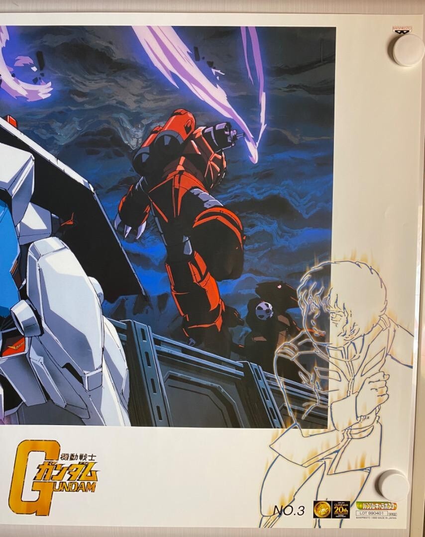 Gundam 20th Anniversary B2 poster Banpresto not for sale Character