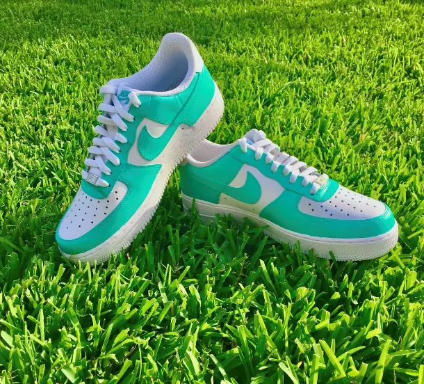 Nike Air Force 1 Low Green Monarch Butterfly Fun Custom Shoes All