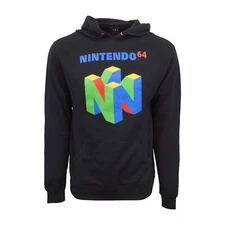 NINTENDO 64 PULLOVER HOODY BLACK COLOR