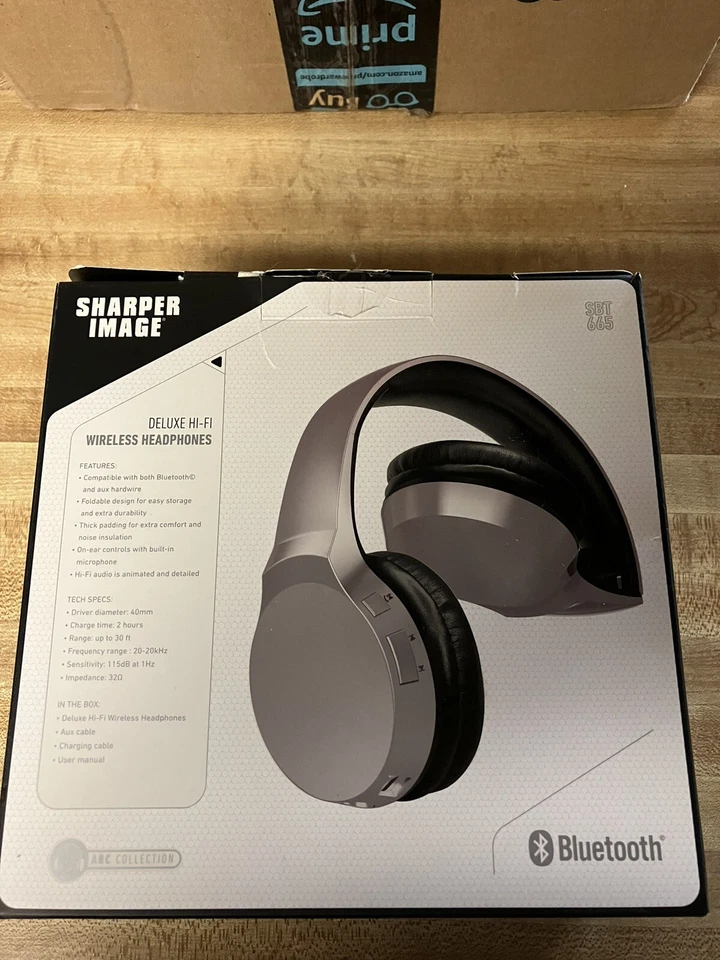 NEW Sharper Image SBT665 Deluxe Hi-Fi Wireless Bluetooth Headphones Open Box - Image 4 of 4