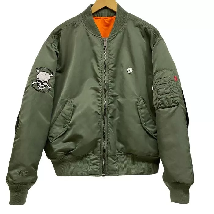 Blouson bomber vert logo Bounty Hunter X Supreme 23AW MA 1 taille L