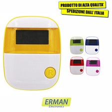 Pedometro contapassi colorato Rosso - Viola - Blu - Verde - Giallo