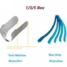 Bandas anteriores contorneadas dentales M8 matriz acero inoxidable/tira azul resina