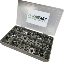 FORM A FLAT WASHERS A2 STAINLESS M4 M5 M6 M8 M10 M12 WASHER 395 PIECE KIT