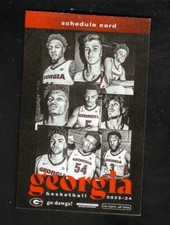 2023-24 Georgia Bulldogs Basketball Pocket Schedule Southeastern Conference