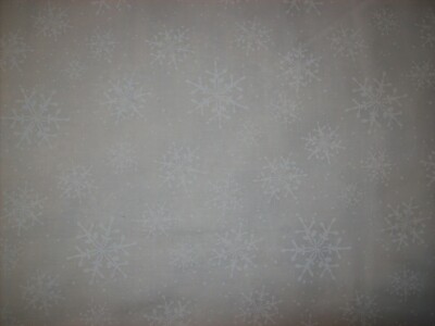 Snowflakes - Solitaire Whites - White on White - By the Yard