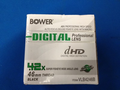 BOWER DIGITAL PROFESSIONAL LENS .42X  SUPER FISHEYE WIDE ANGLE LENS
