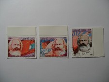 STAMPMART : LAOS 1983 SC#499 - 501 KARL MARX 3v FINE USED SET