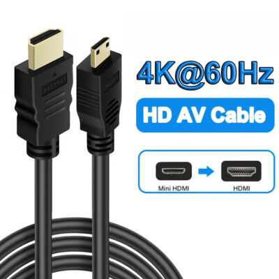 Mini HDMI Cable 4K 60Hz 1.5M HDMI to Mini HDMI 2.0 Cable for Camera Tablets  