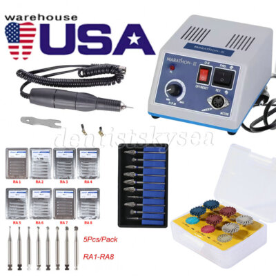 Lab Marathon Electric Micromotor Polishing /35KRPM Motor Handpiece / Burs Dental
