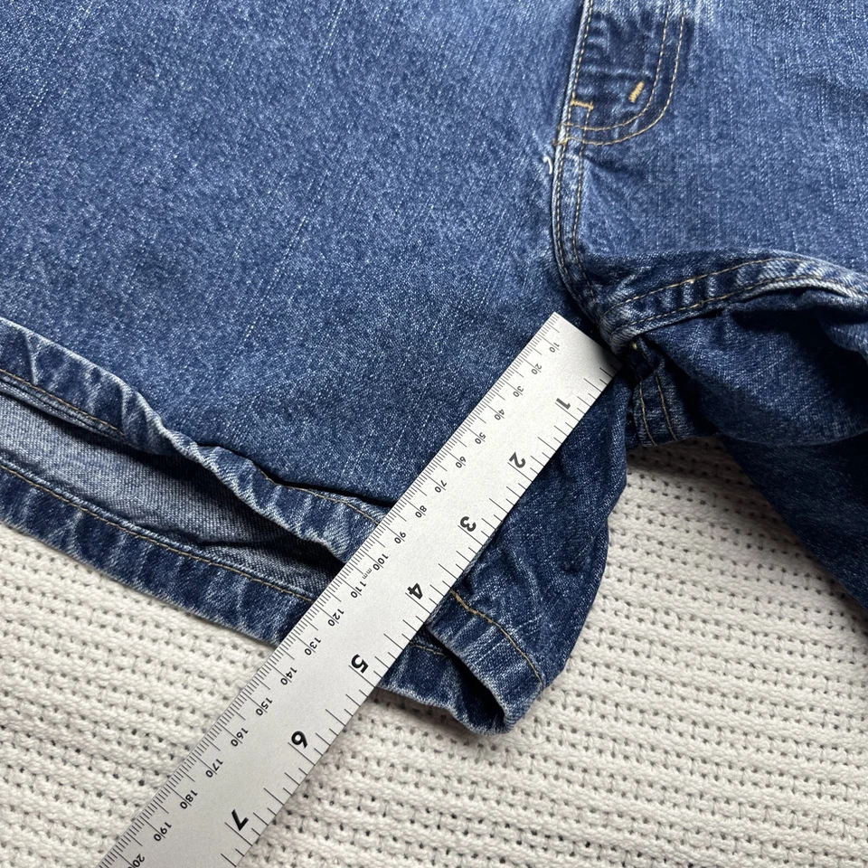 Pantalones Cortos Vaqueros Nautica Vintage Años 90 12 Tiro Alto Jean 100% Algodón México Y2K Foto 4 de 4