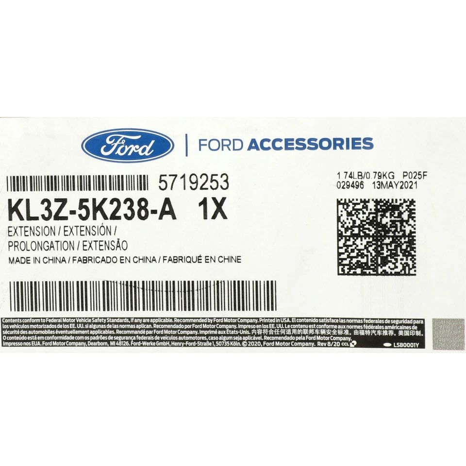 Ford F150 2005-2021 punta de escape cromada motor 3,5 L 3,7 L 5,4 L OEM NUEVO 4L3Z5K238AA Foto 3 de 4