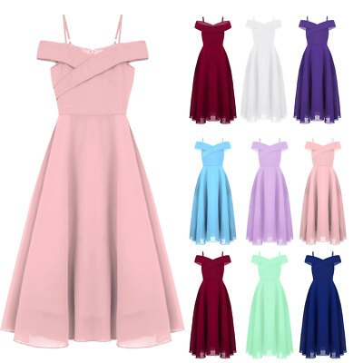 DE Mädchen Prinzessin Kleider Blumenmädchenkleid Hochzeit Festlich Partykleid-