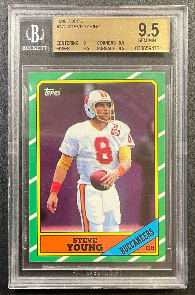 1986 Topps Steve Young 374 HOF Rookie RC BGS 9.5 Gem Mint Pop 12