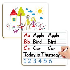 Small Dry Erase Board 9"x12" Lined Whiteboard for Kids Classroom Homeschool