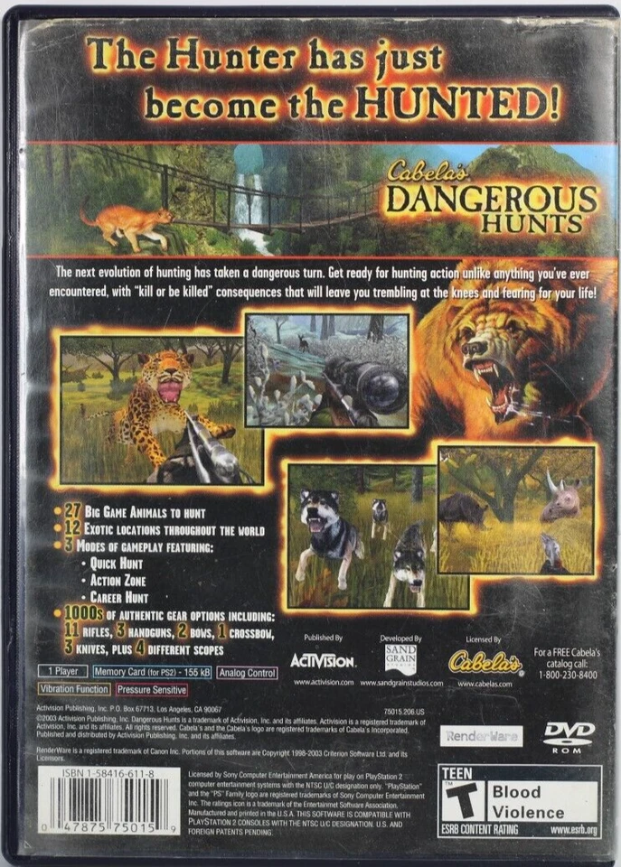 Cabela's Dangerous Hunts (PlayStation 2, 2009) - Image 2 of 4