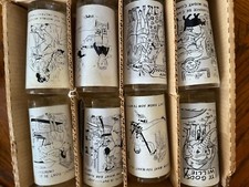 Vintage 1970s IDAHO history pint glasses In Original Box Set Of 8