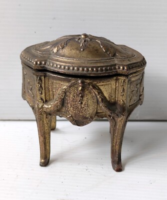 Boîte à Bijoux Ancienne En Régule - Occasion Bon état - Parfaite Pour Collection Ou Décoration Vintage