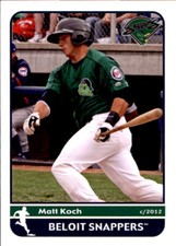 2012 Beloit Snappers Grandstand #11 Matt Koch Manhattan Beach California CA Card