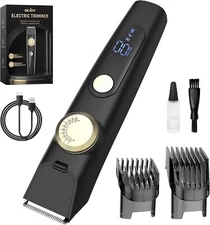 Cordless Beard Trimmer for Men Adjustable Hair Mustache Trimmer with LED Display