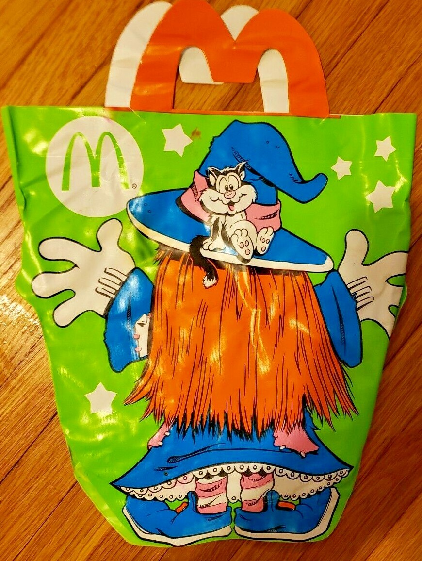 2 McDonald's Halloween Trick or Treat Vinyl Bags from 1990 Frankenstein