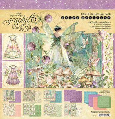 GRAPHIC 45 ''FAIRY BOUTIQUE'' 12x12 PAPER PACK WHIMSICAL FAIRIES SCRAPJACK'S PLACE