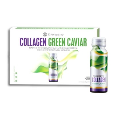 (READY STOCK) 1X KINOHIMITSU Collagen Green Caviar (  16s )