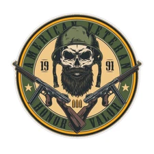 American Veteran Honor Valor Bumper Sticker Military Vinyl Soldier Decal 5"