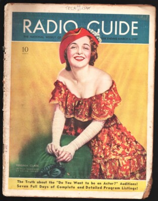 MAG: Radio Guide 3/6/1937-Virginia Clark cover-Kay Kyser-Eddie cantor-Jack Be...