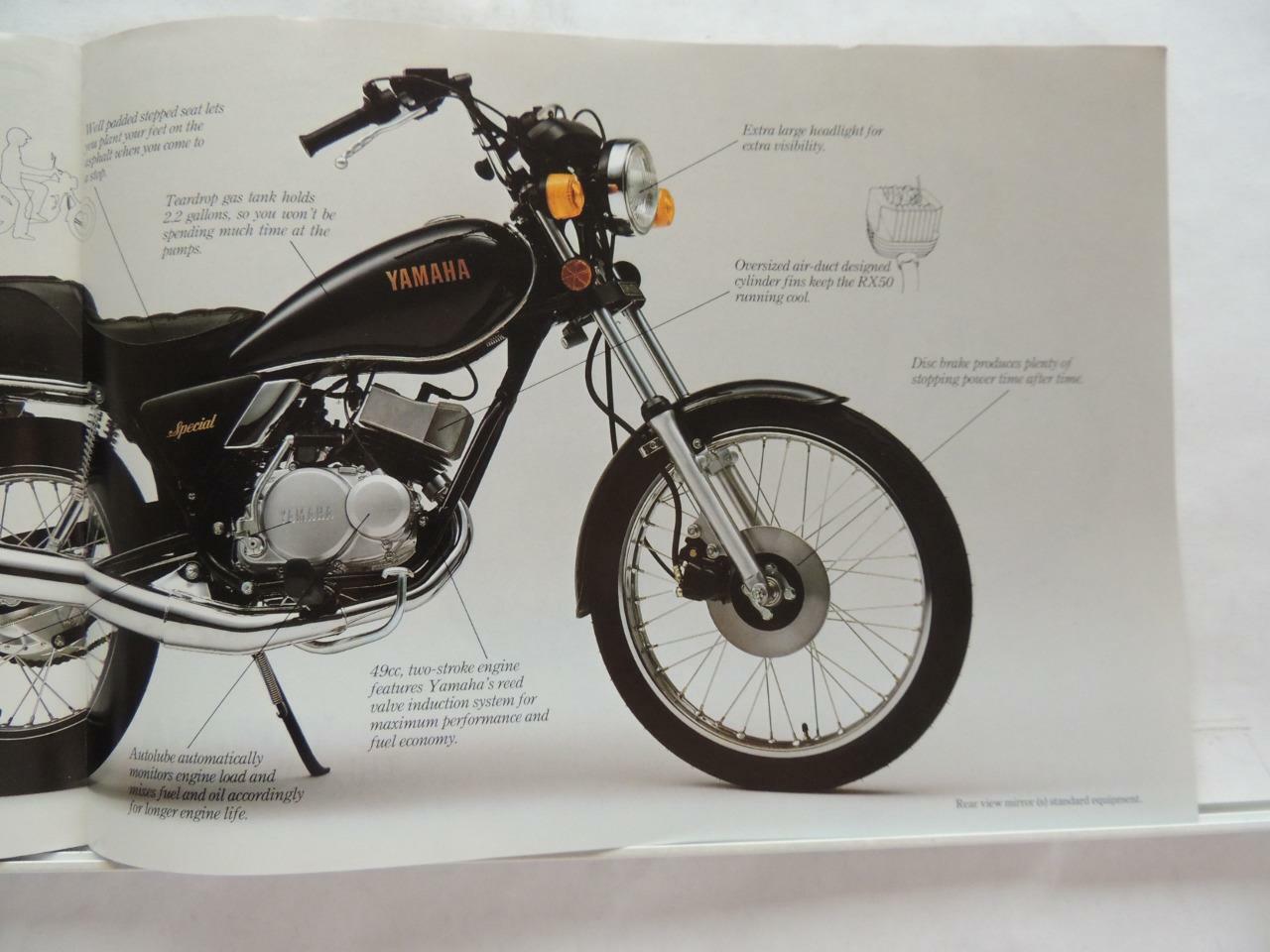 Yamaha RX50 Motorcycle Brochure 2 Stroke 49cc 5 Speed B6537 | eBay