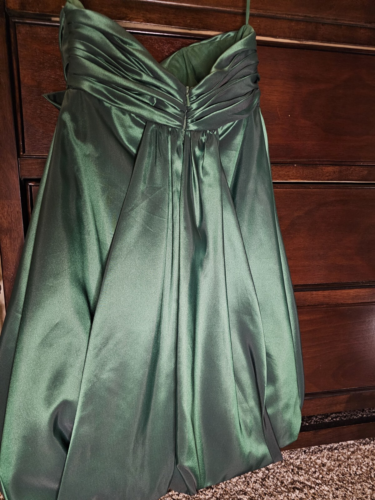 Jan's Boutique Emerald Green Satin Cocktail Dress eBay