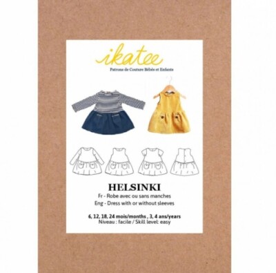 Ikatee Schnittmuster Baby Helsinki Kleid Baby, Kinder 6 Monate - 4 Jahre
