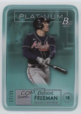 2021 Bowman Platinum Platinum Die-Cuts Aqua Freddie Freeman #PDC-10 h6c