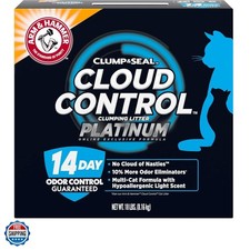Cloud Control Platinum Cat Litter, Hypoallergenic, Dust-Free, Multi-Cat, 14-D...
