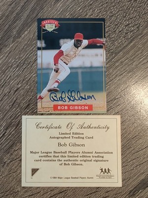 1994 Nabisco All-Star Legends Bob Gibson Auto Signed CoA Limited Edition